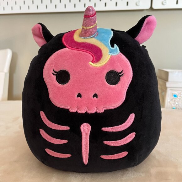 Sketlana Halloween Pink Unicorn Skeleton Squishmallow 8" - Picture 2 of 5